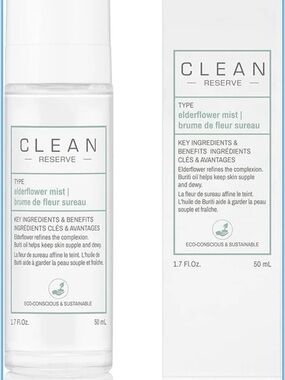 CLEAN RESERVE Elderflower Mist - Hydrating Facial Mist Face Spray - NIB